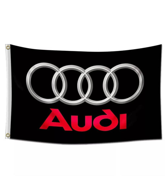 Audi Racing Banner Flag Racing Car Show Banners 4 Garage Wall Decor NEW 3x5FT