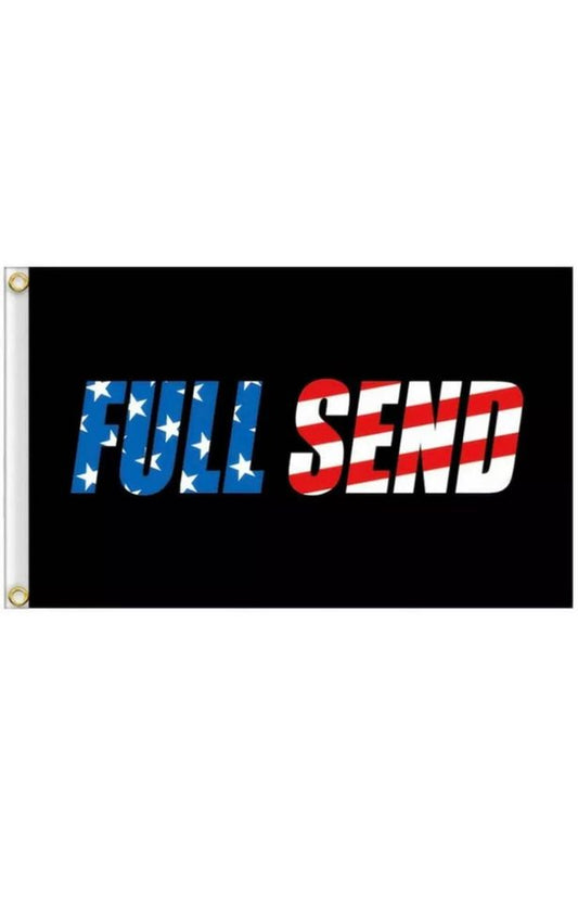 Full Send Flag 3x5FT Red White and Blue YouTube Dorm Decor US College Dorm Frat 3x5FT