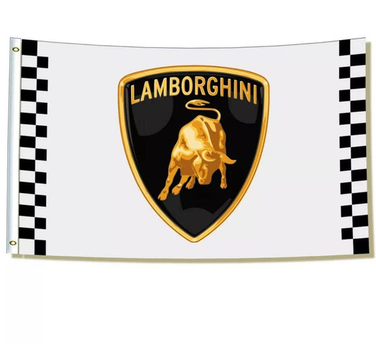 Lamborghini Flag Car Logo Banner Flag Racing Car Garage Wall Decor Sign 3x5FT
