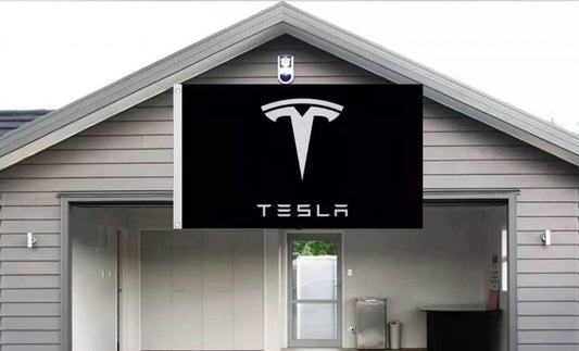 Tesla Logo Flag Car Racing Show Banner Shop Garage Wall Decor NEW Gift US 3x5FT