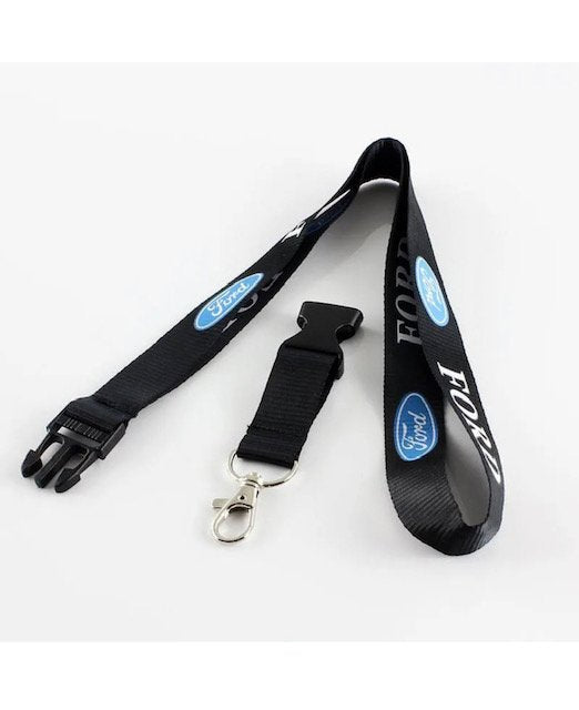 Ford Keychain Lanyard Quick Release Black NEW