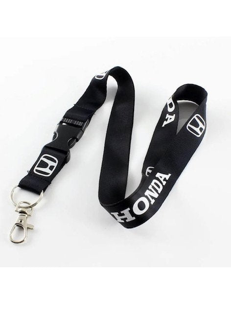 Honda Keychain Lanyard Quick Release Black NEW