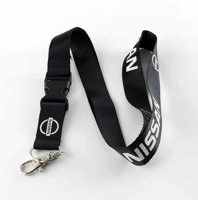 Nissan Keychain Lanyard Quick Release Black NEW