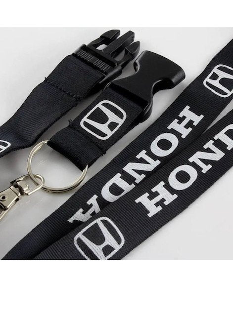 Honda Keychain Lanyard Quick Release Black NEW