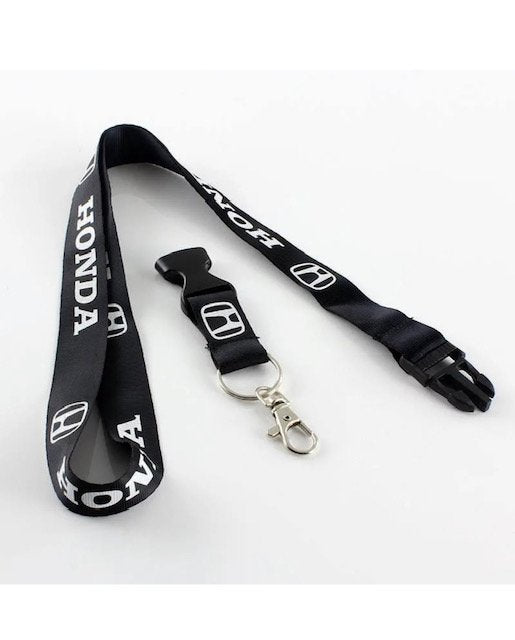 Honda Keychain Lanyard Quick Release Black NEW
