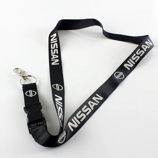 Nissan Keychain Lanyard Quick Release Black NEW