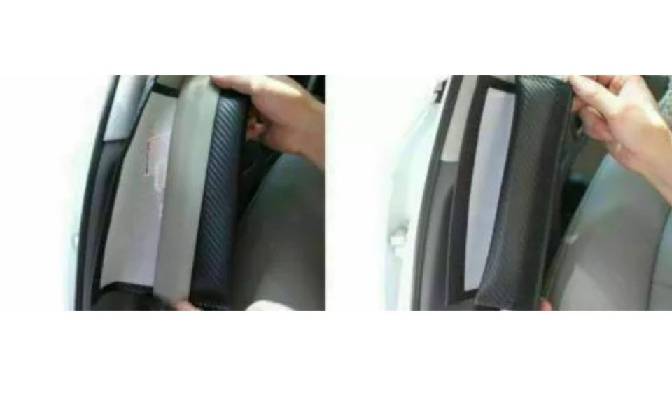 CHEVROLET 2PCS Carbon Look Embroidery Logo Seat Belt Cover Shoulder Pads Choose: Red/White letters