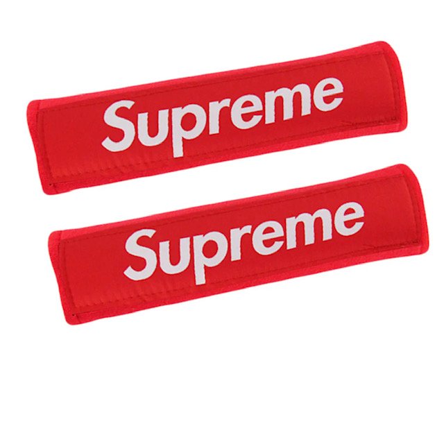 Supreme Seat Belt Cover Shoulder Pad Cushion Safe Protector, choose color Red or Black