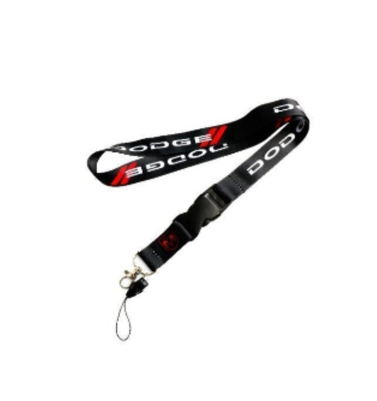 Dodge Ram Charger Challenger Keychain Lanyard Quick Release Black NEW
