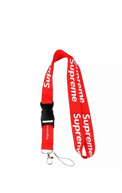 Supreme Keychain Lanyard Quick Release Red NEW