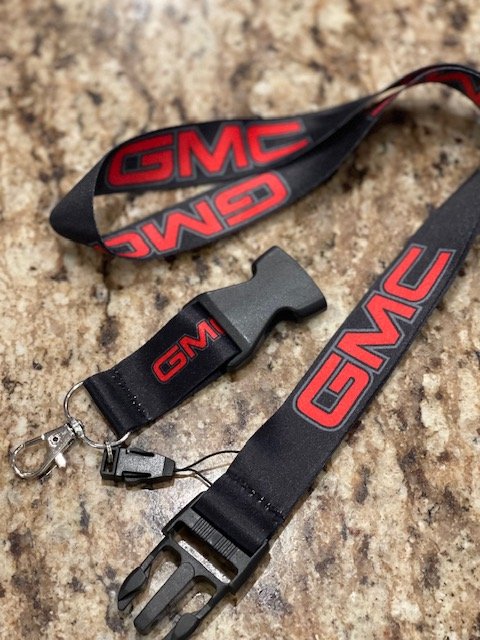 GMC Denali AT4 Sierra Yukon Keychain Lanyard Quick Release Black NEW