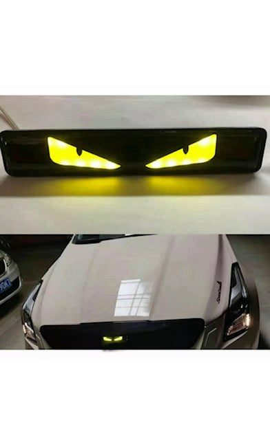 Demon Eye Logo LED Light Car Front Grille Badge Illuminated Decal Sticker