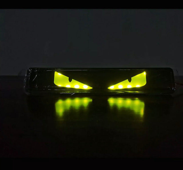 Demon Eye Logo LED Light Car Front Grille Badge Illuminated Decal Sticker