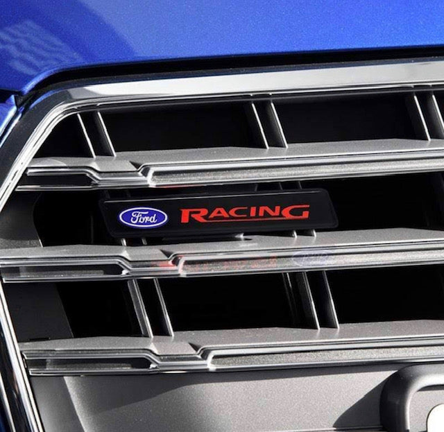 Ford Racing Logo LED Light Car Front Grille Badge Illuminated Decal Sticker