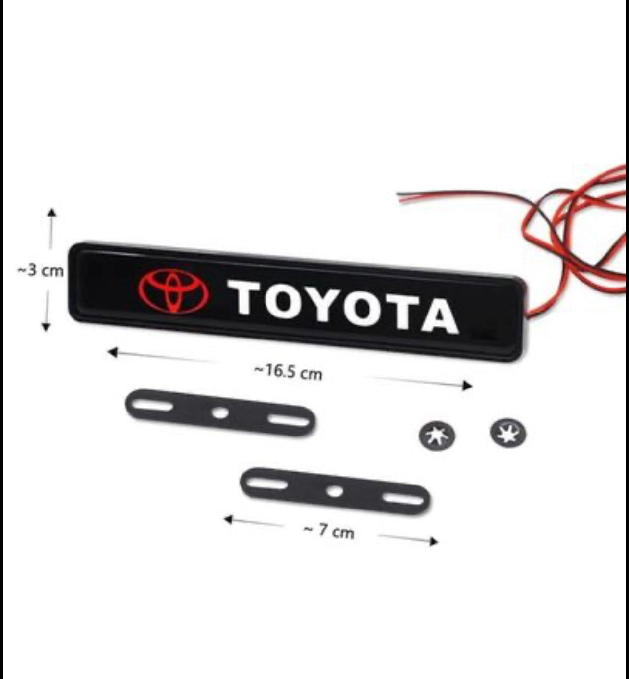 Toyota Logo LED Light Car Front Grille Badge Illuminated Decal Sticker