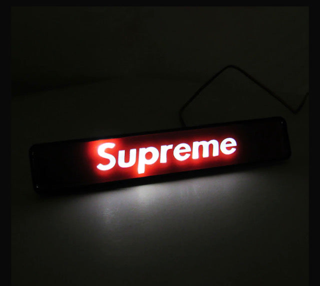 SUPREME 3M LED Racing Emblem Light Front Grille Ornament Emblem
