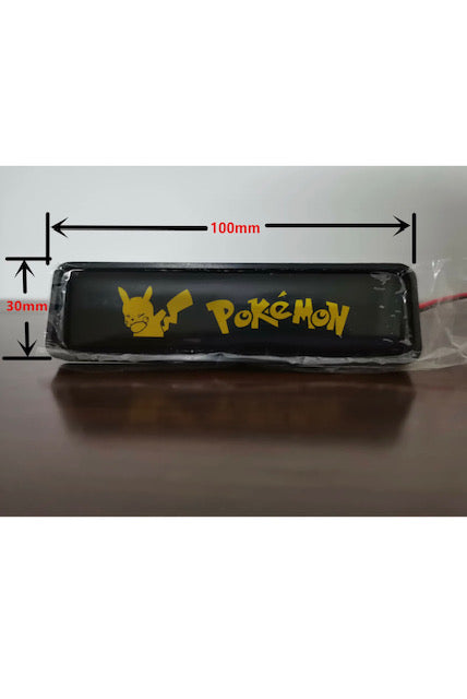 Pikachu Pokemon Logo LED Light Car Front Grille Badge Illuminated Decal Sticker
