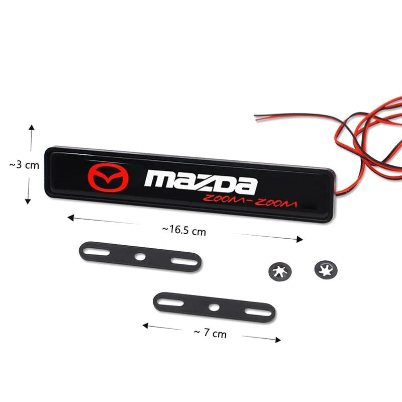 Mazda Logo LED Light Car Front Grille Badge Illuminated Decal Sticker
