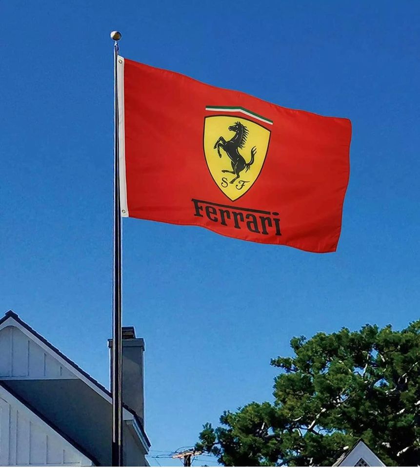 Ferrari 3 x 5 Flag Banner Italy Racing Car Manufacturer Red For Garage US 3x5FT