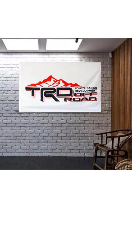 TRD OFF ROAD Flag Banner Toyota Racing Development Garage Wall Shop NEW  3x5FT