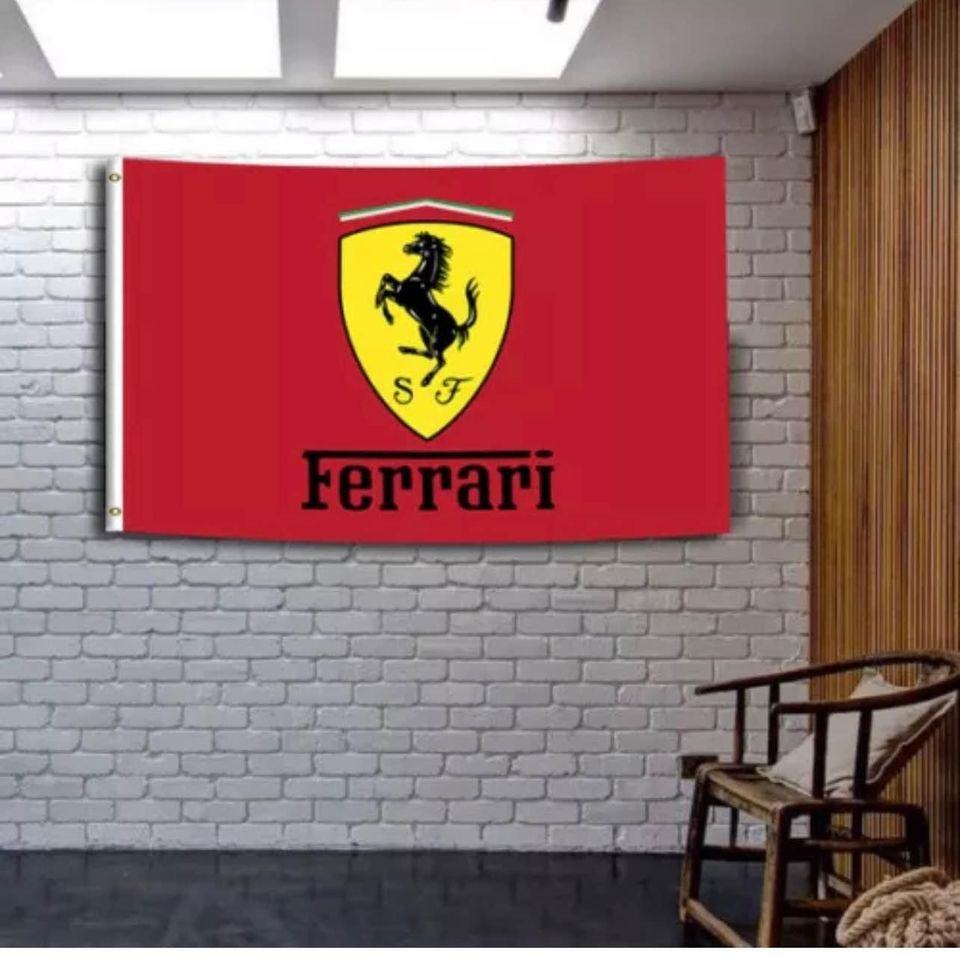 Ferrari 3 x 5 Flag Banner Italy Racing Car Manufacturer Red For Garage US 3x5FT