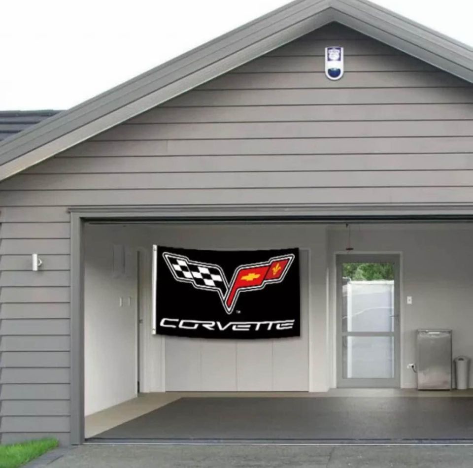 Chevrolet Corvette Banners & Flags Racing Car Show For Garage Wall Decor 3x5FT