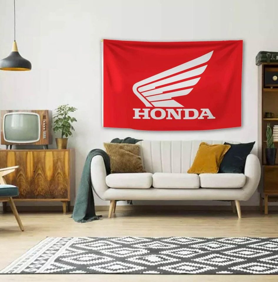 Honda Motorcycle Flag Racing Car Banner Garage Wall Decor Sing 3x5FT