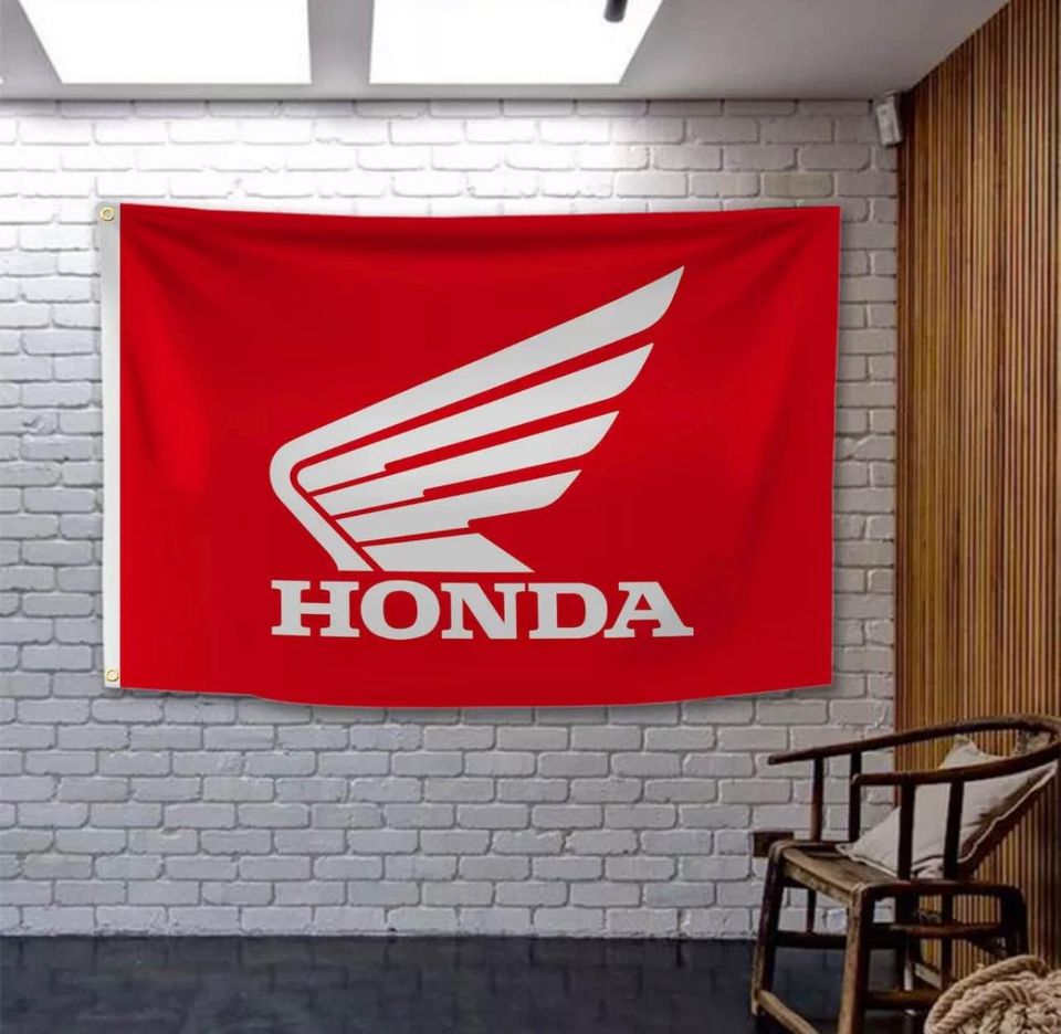 Honda Motorcycle Flag Racing Car Banner Garage Wall Decor Sing 3x5FT