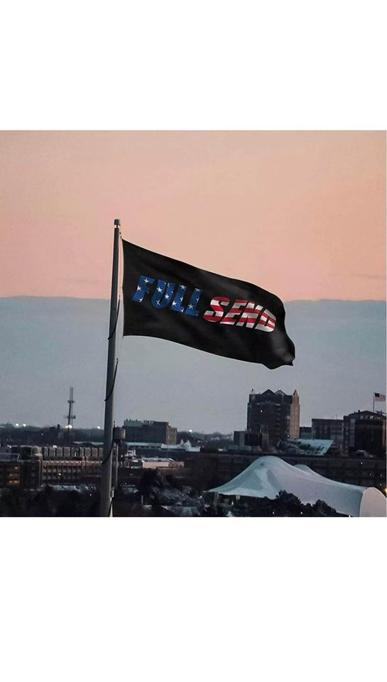 Full Send Flag 3x5FT Red White and Blue YouTube Dorm Decor US College Dorm Frat 3x5FT