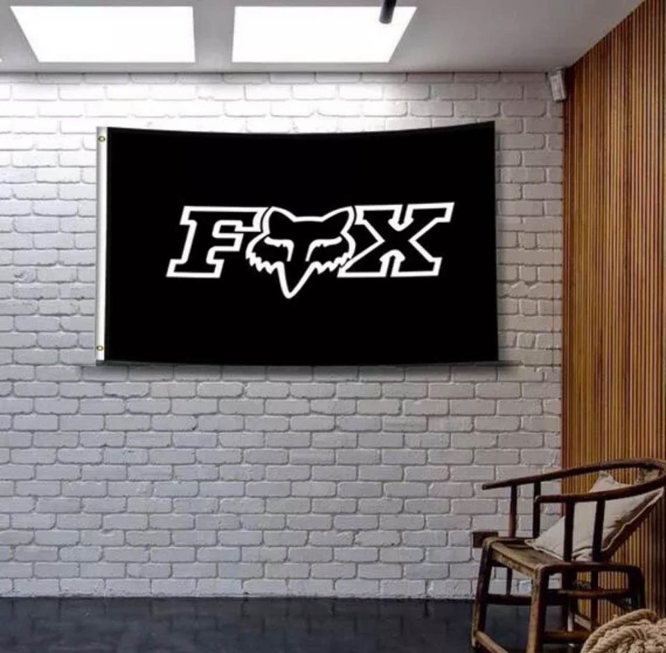 Fox Racing Logo Banner Flag Motocross Car Show Garage Wall Decor Sign 3x5FT