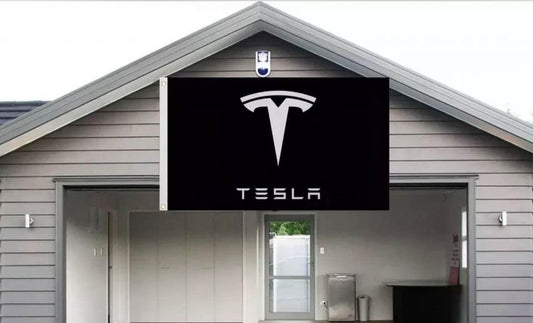 Tesla Logo Flag Car Racing Show Banner Shop Garage Wall Decor NEW Gift US  3x5FT
