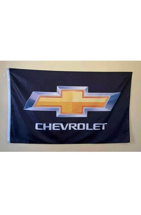 Chevrolet Logo Flag Banner 3x5 ft Racing Car Garage Wall Decor Sign 3x5FT