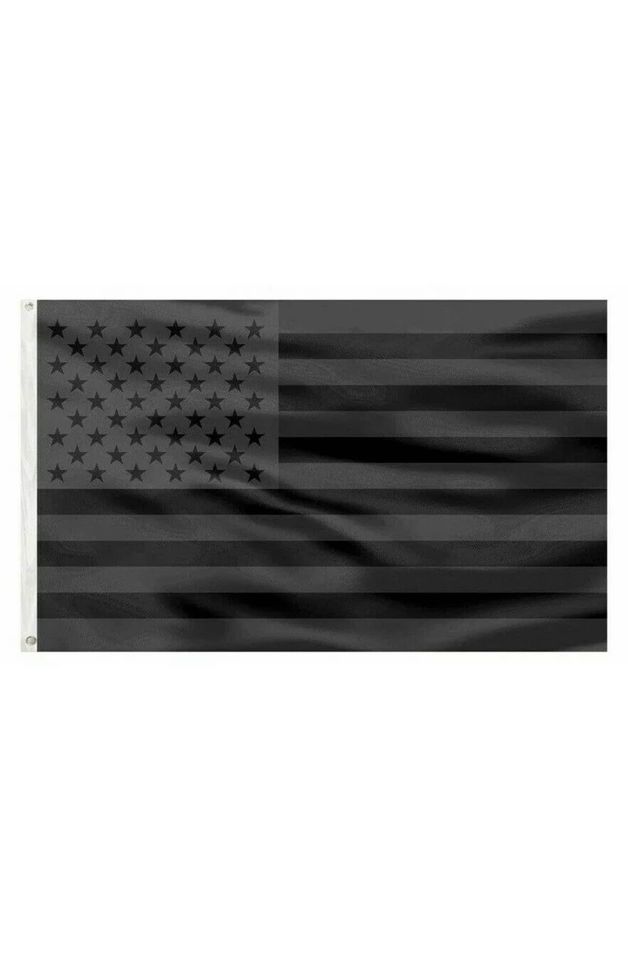 All Black American Flag US Black Flag Tactical Blackout USA 3x5FT