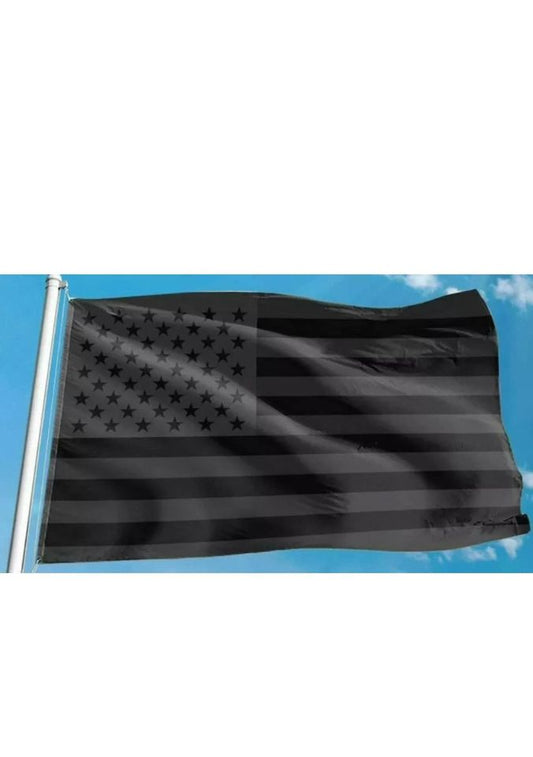 All Black American Flag US Black Flag Tactical Blackout USA 3x5FT
