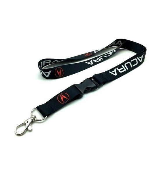 Acura Keychain Lanyard Quick Release Black NEW
