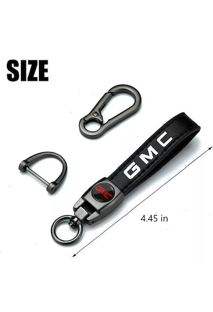 GMC Genuine Leather Car Logo Keychain