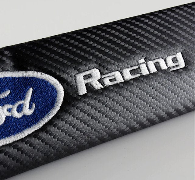 Car Logo Carbon Fiber Seat Belt Pads 2pc –
