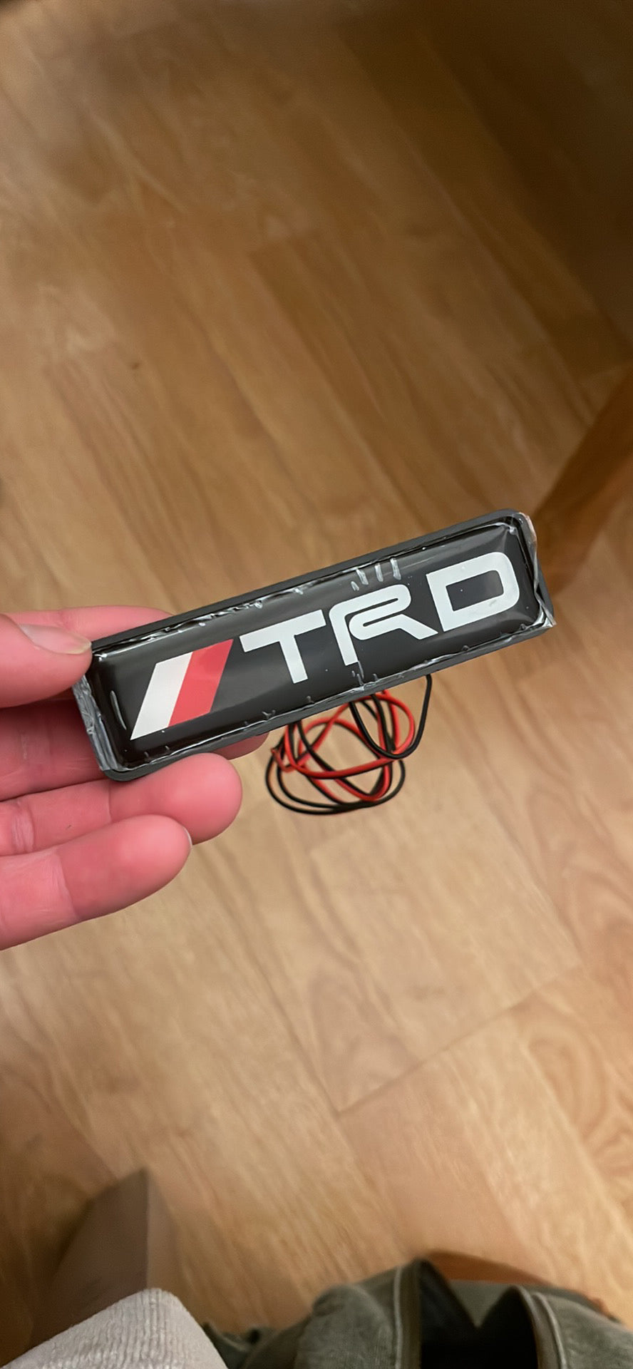 TRD LED Logo Light Car For Front Grille Badge Illuminated Decal Sticker