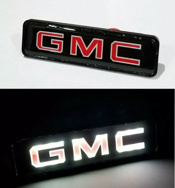 GMC Logo LED Light Car Front Grille Badge Illuminated Decal Sticker