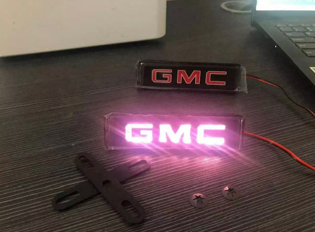 GMC Logo LED Light Car Front Grille Badge Illuminated Decal Sticker