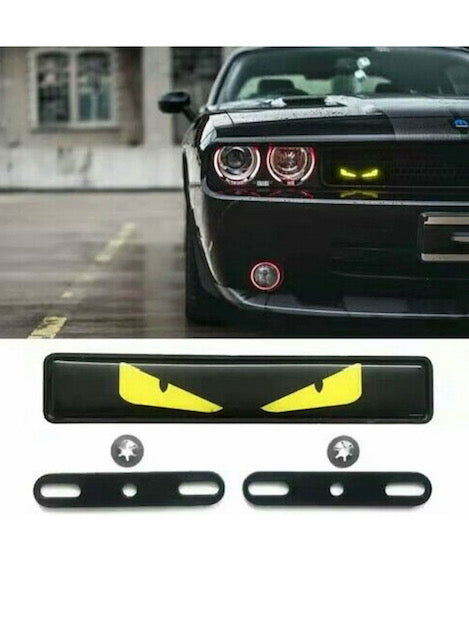 Demon Eye Logo LED Light Car Front Grille Badge Illuminated Decal Sticker