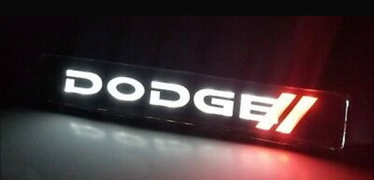 Dodge Logo LED Light Car Front Grille Badge Illuminated Decal Sticker
