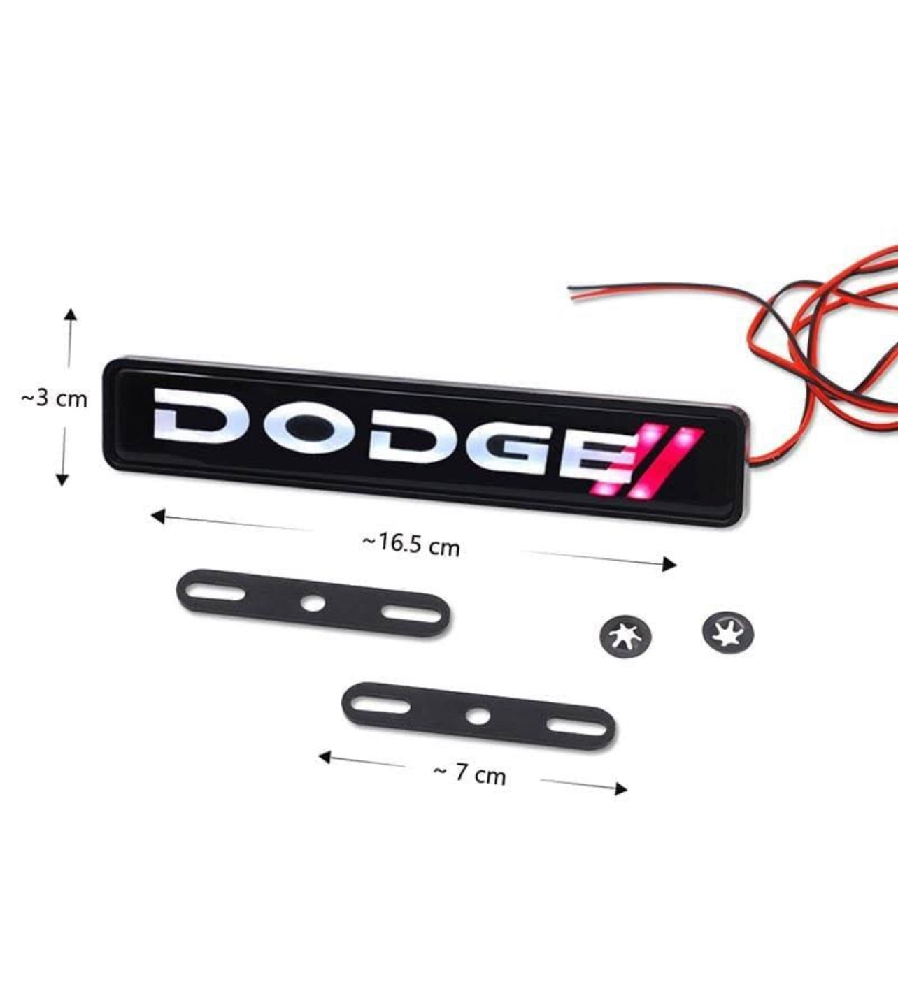 Dodge Logo LED Light Car Front Grille Badge Illuminated Decal Sticker