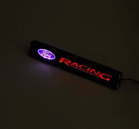 Ford Racing Logo LED Light Car Front Grille Badge Illuminated Decal Sticker
