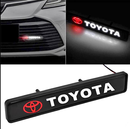 Toyota Logo LED Light Car Front Grille Badge Illuminated Decal Sticker