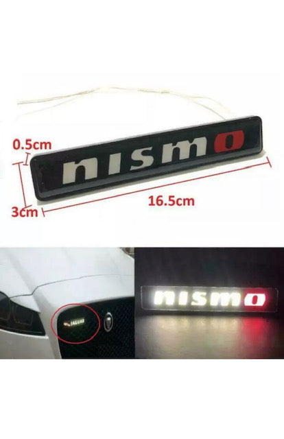 JDM Nismo LED Light Car Front Grille Badge Illuminated Decal Sticker