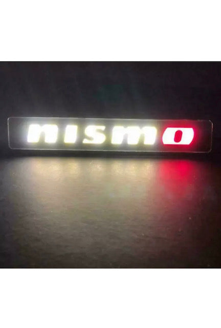 JDM Nismo LED Light Car Front Grille Badge Illuminated Decal Sticker