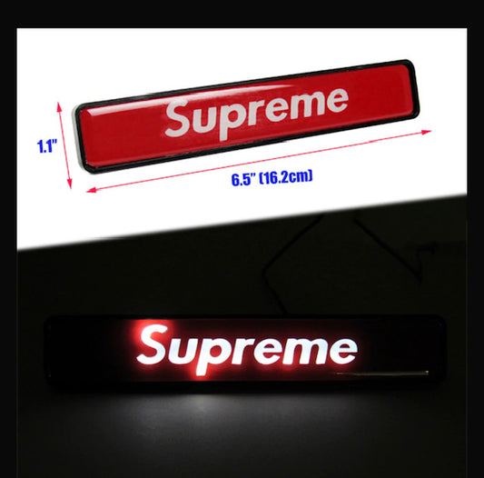 SUPREME 3M LED Racing Emblem Light Front Grille Ornament Emblem