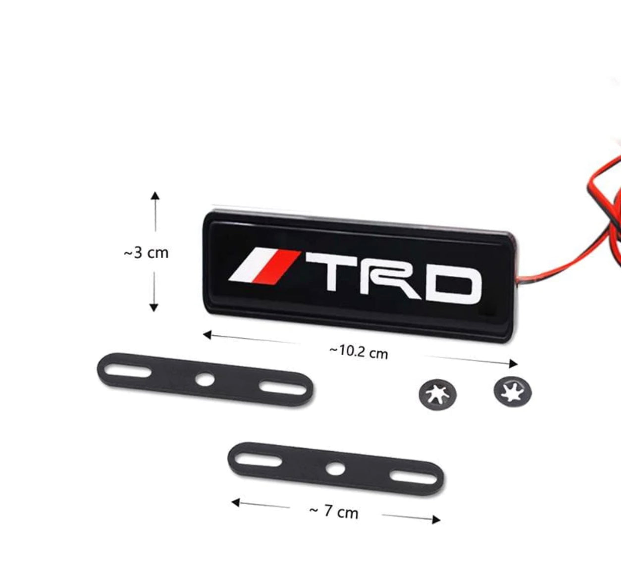 TRD LED Logo Light Car For Front Grille Badge Illuminated Decal Sticker