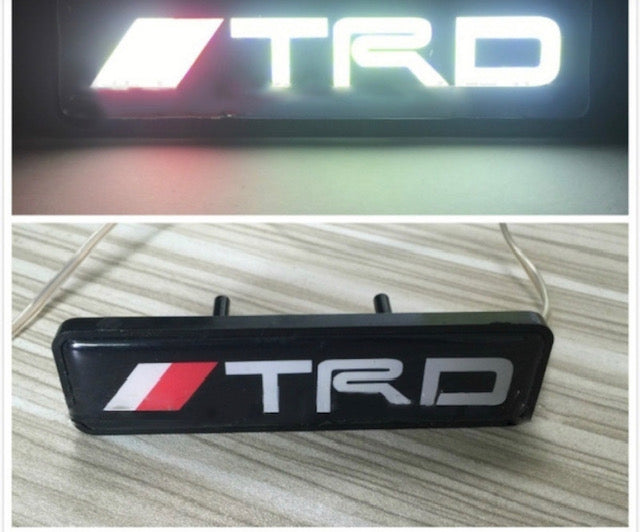 TRD LED Logo Light Car For Front Grille Badge Illuminated Decal Sticker